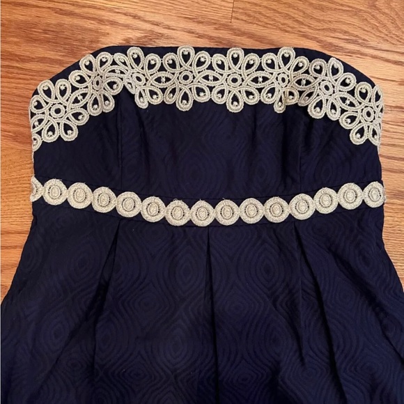 Lilly Pulitzer Betsey Strapless Cotton Jacquard Dress size 4 - Picture 2 of 7